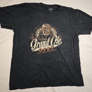 Grand Ole Opry Black Short Sleeve Shirt Mens XXL